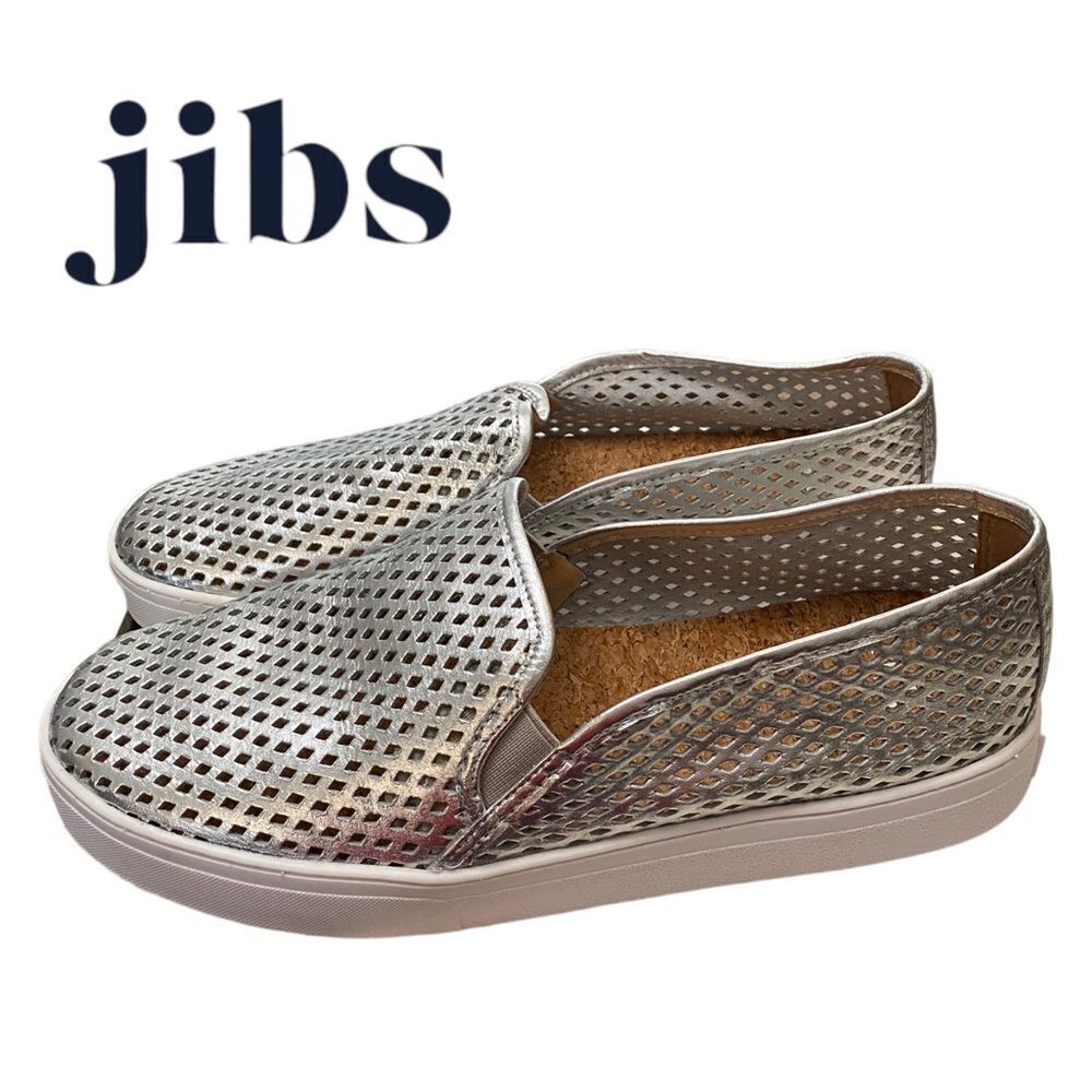 JIBS Classic Men's Silver Slip-On Sneakers NEW 10.5
